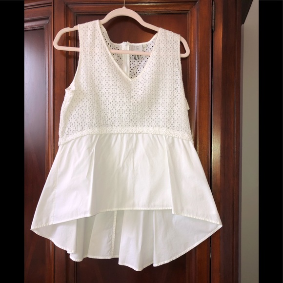 HD in Paris Tops - ANTHROPOLOGIE EYELET PEPLUM TOP